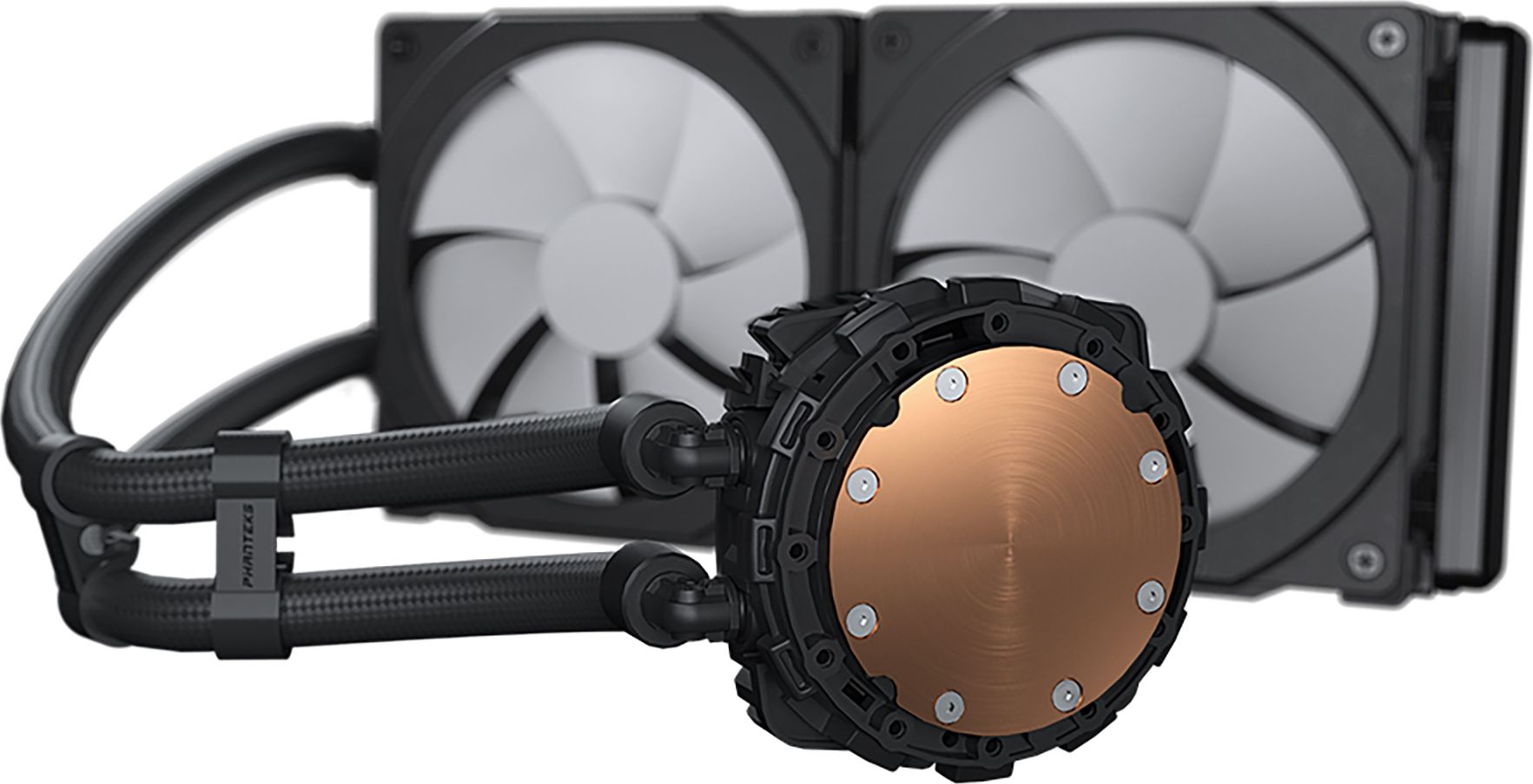 Ftohës procesori Phanteks Glacier One 280 MPH, AIO likuid 280mm, dy ventilatorë 140mm, i zi