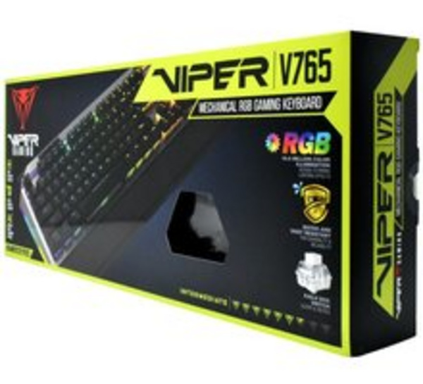 Tastierë Patriot Viper V765, Kailh White, US, e argjendtë