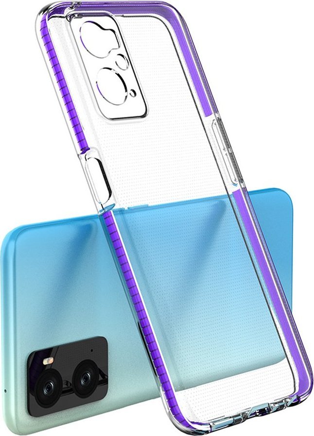 Mbulesë telefoni Hurtel Spring Case, për Realme 9i Oppo A36 A76 A96, silikoni, blu e çelët