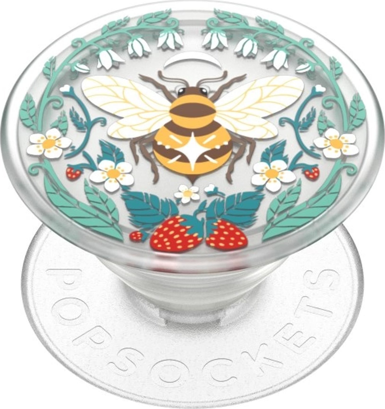 Pop Socket PlantCore Translucent Bee Boho, ngjitës, gjysmë transparent