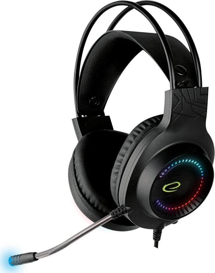 Kufje gaming Esperanza Courser EGH7100, stereo, me mikrofon, me kabllo, me ndriçim RGB