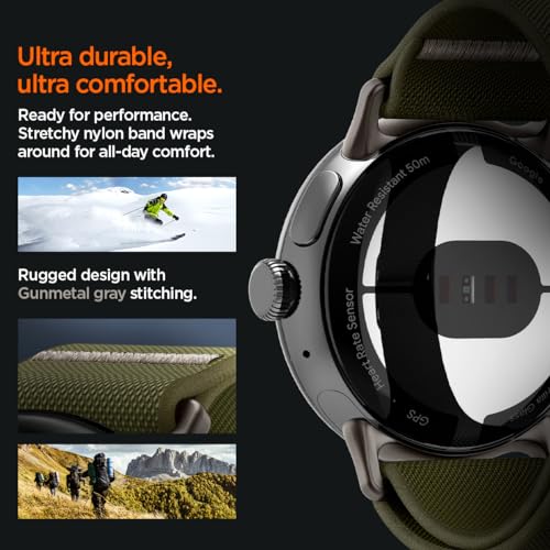 Rrip ore Spigen Lite Fit për Google Pixel Watch 41mm, nylon Solo Loop, khaki