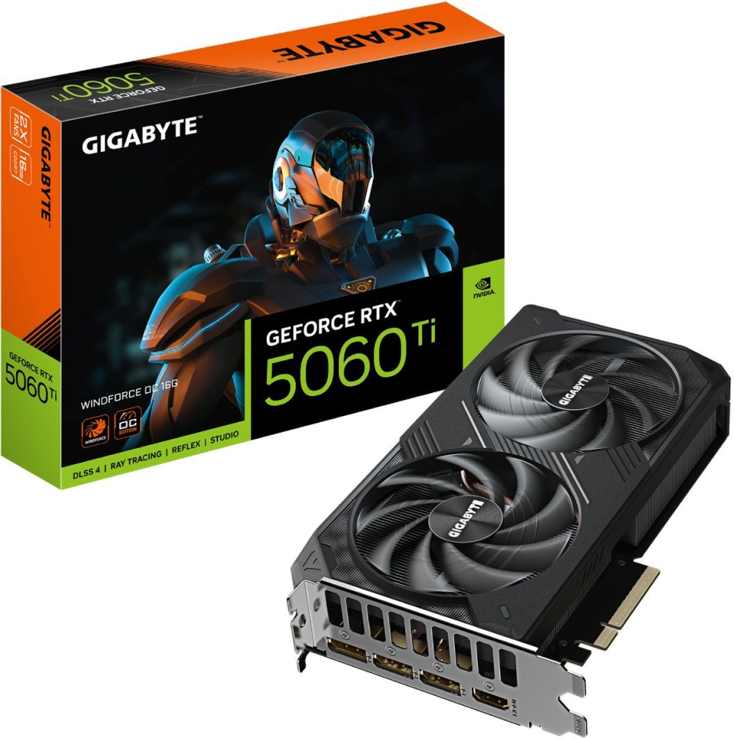 Kartë grafike Gigabyte GeForce RTX 5060 Ti Windforce OC 16GB GDDR7