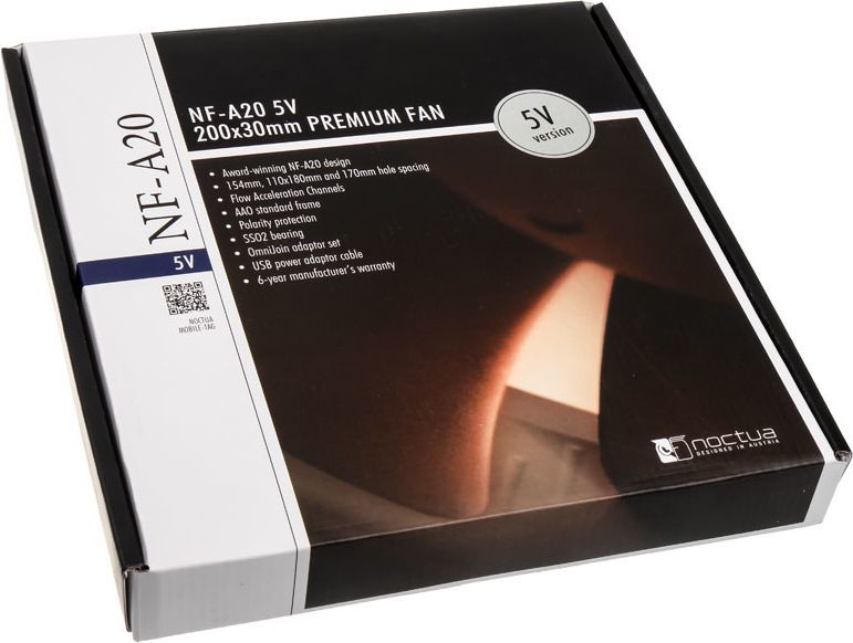 Ладилник Noctua NF-A20 5V, 200 мм