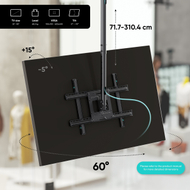 Mbajtës tavanor për TV ONKRON, 32-80", deri 68 kg, VESA 600x400, i zi