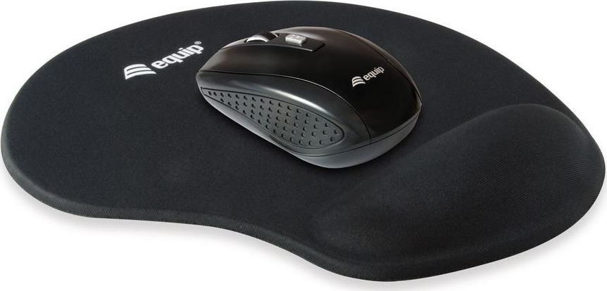 Mousepad me xhel Equip, ergonomik, kundër rrëshqitjes, i zi