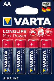 Bateri alkaline Varta LongLife Max Power AA R6, 1.5V, set 6 copë