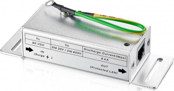 Mbrojtës rrjeti Zyxel 1G Ethernet PoE++ Surge Protector, deri 60W, 1 Gbps, metalik