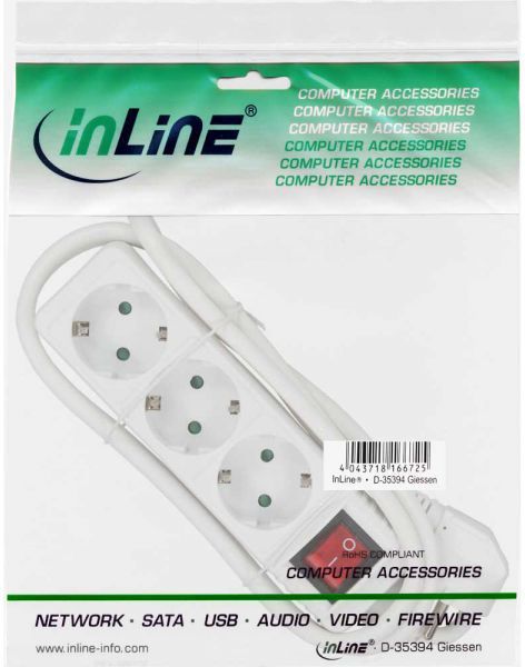 Kabllo vazhduese InLine 3 fole 3 m (16433T), e bardhë