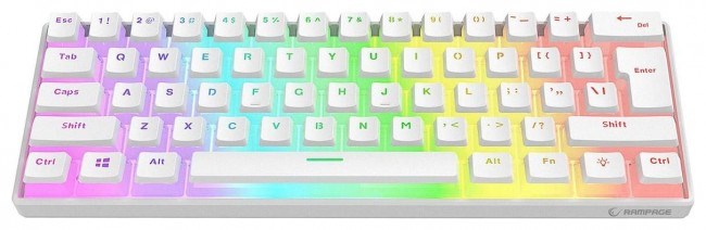 Tastierë lojërash Rampage RADIANT K11, Red Switch, Type-C, e bardhë