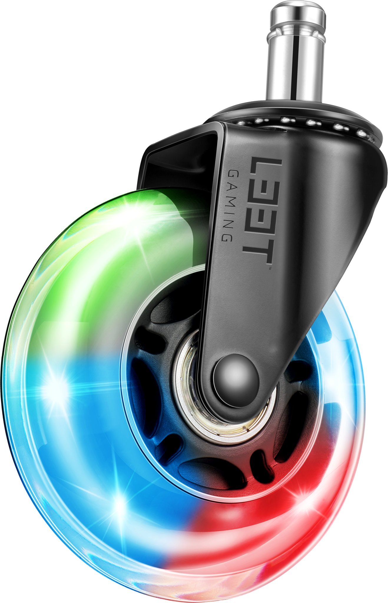 Rrota karrige gaming L33T GAMING 1830183, set 5 copë, silikon, RGB