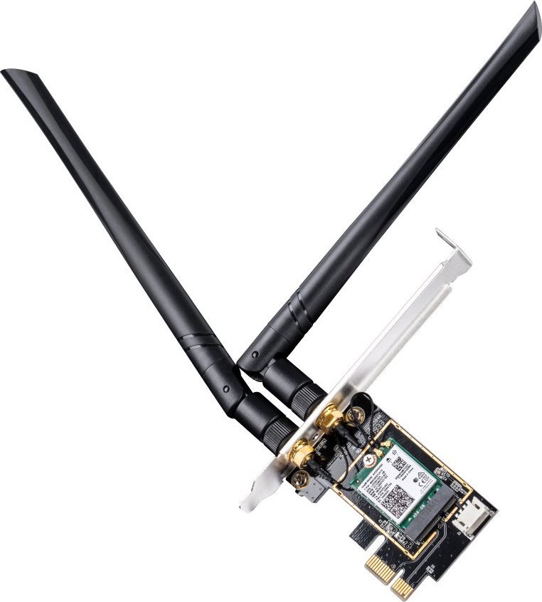 Kartë rrjeti Cudy WE3000, Wi‑Fi 6E, Bluetooth 5.2, me antena të jashtme