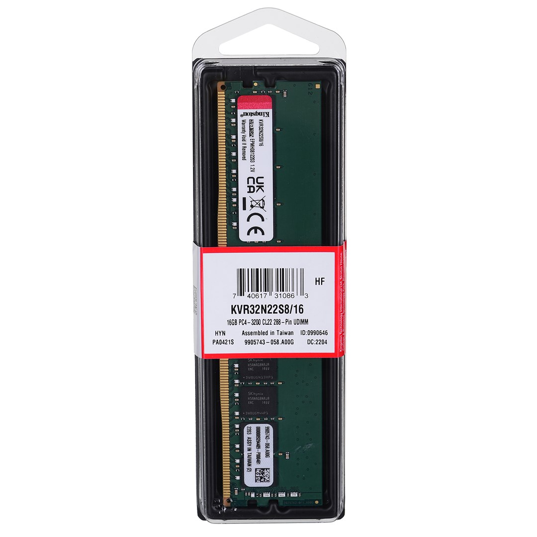 Memorie RAM Kingston KVR32N22S8/16 16 GB (1 x 16 GB) DDR4 3200 MHz