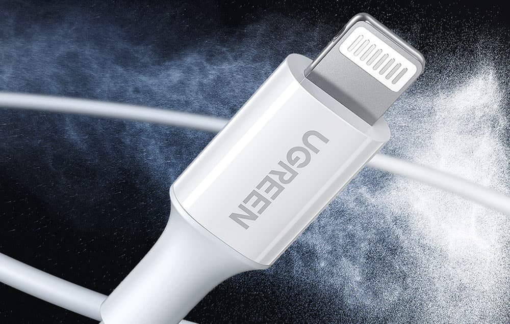 Kabllo USB Ugreen UGR1457, USB A në Lightning, 1.5 m, e bardhë