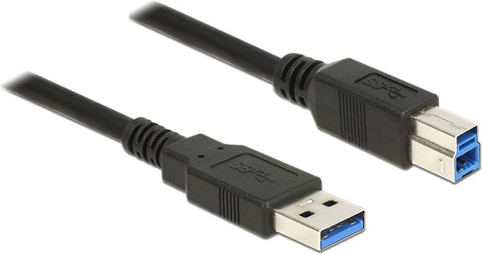 Kabllo Delock USB-A USB, 1m, e zezë