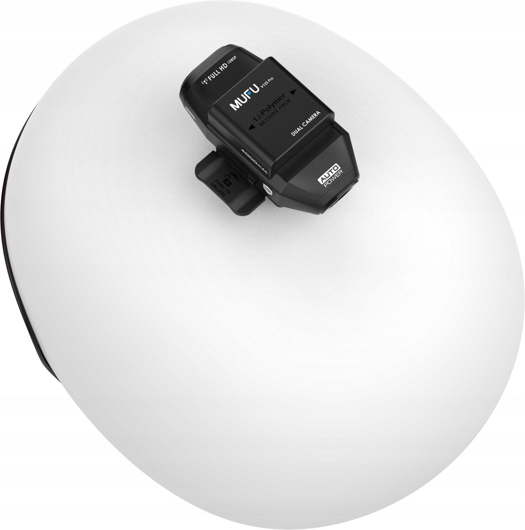 Kamerë dyfishe për motoçikletë Mufu V12S Pro, Full HD 1080p, WiFi, e zezë