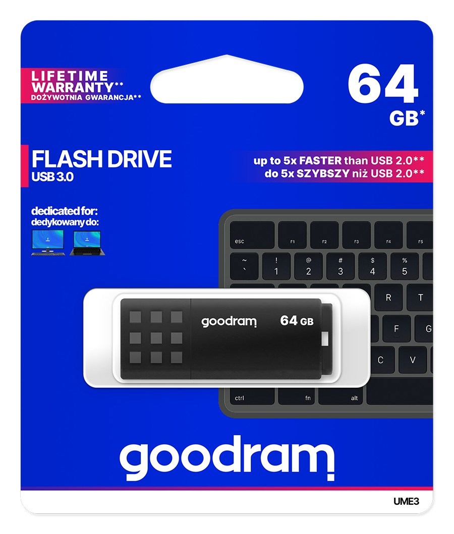 USB Goodram UME3, 64 GB, USB Type-A