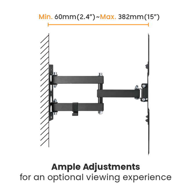 Mbajtëse për TV Brateck LPA68-443, lëvizëse 23"-55", 30 kg