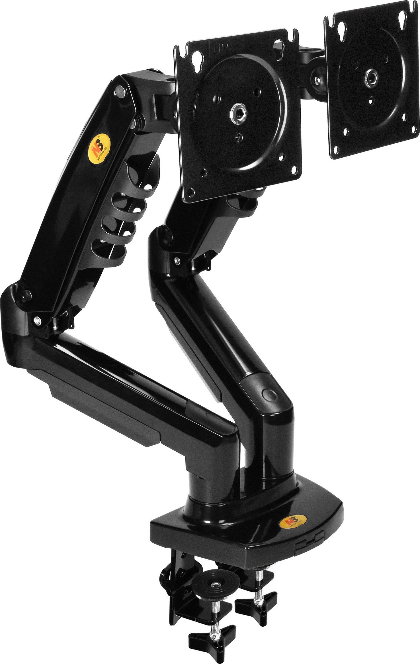 Krah tavoline për monitorë Virone MH-F160, 2 monitorë 17"-27", VESA, i zi