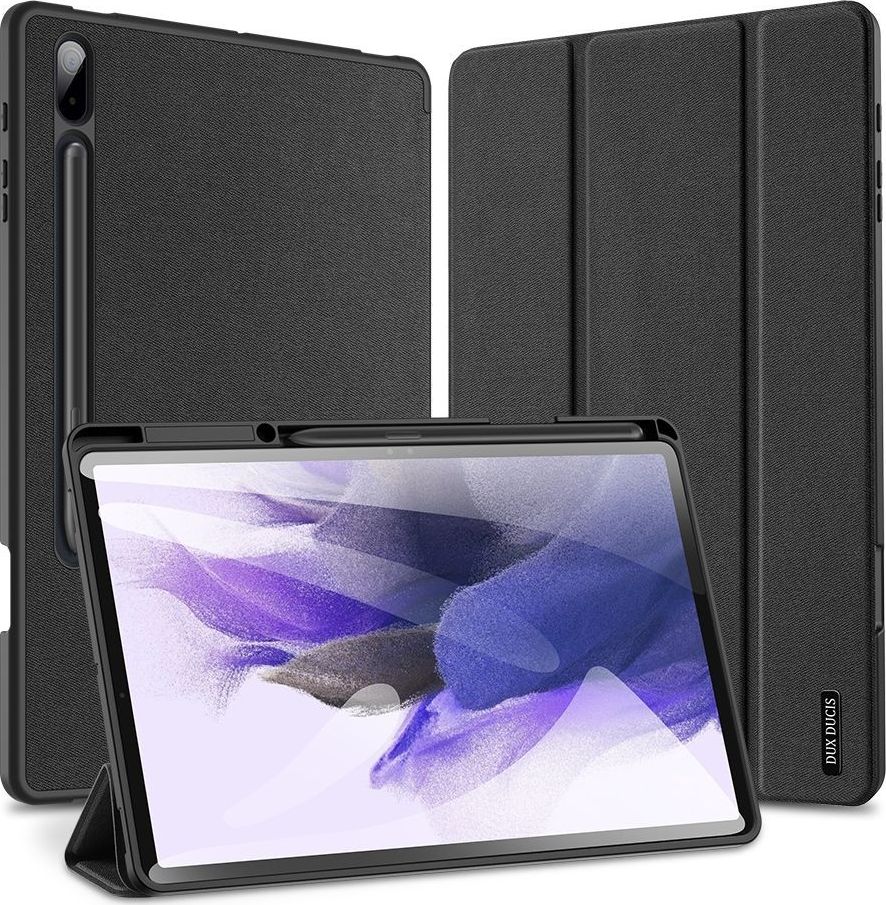 Mbulesë tablet Dux Ducis Domo, Samsung Galaxy Tab S7 FE 12.4", me qëndrim, e zezë