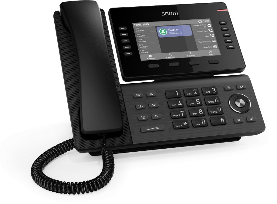 Telefon IP Snom D815WB, ekran 5", WiFi dhe Bluetooth, i zi