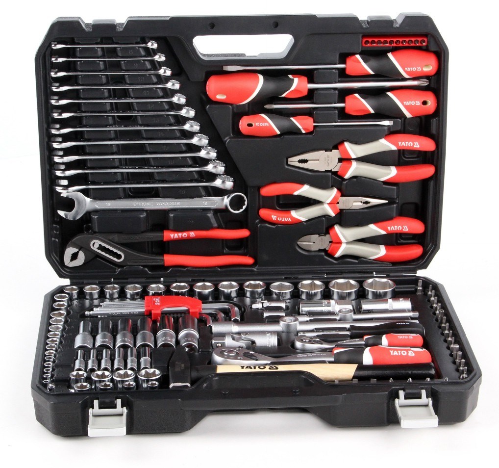 Set veglash mekanike YATO YT-38901, 122 pjesë, në kuti plastike
