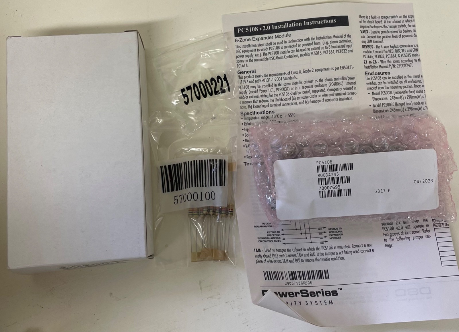 Modul zgjerues zonash DSC PowerSeries PC5108, 8 zona të kablluara