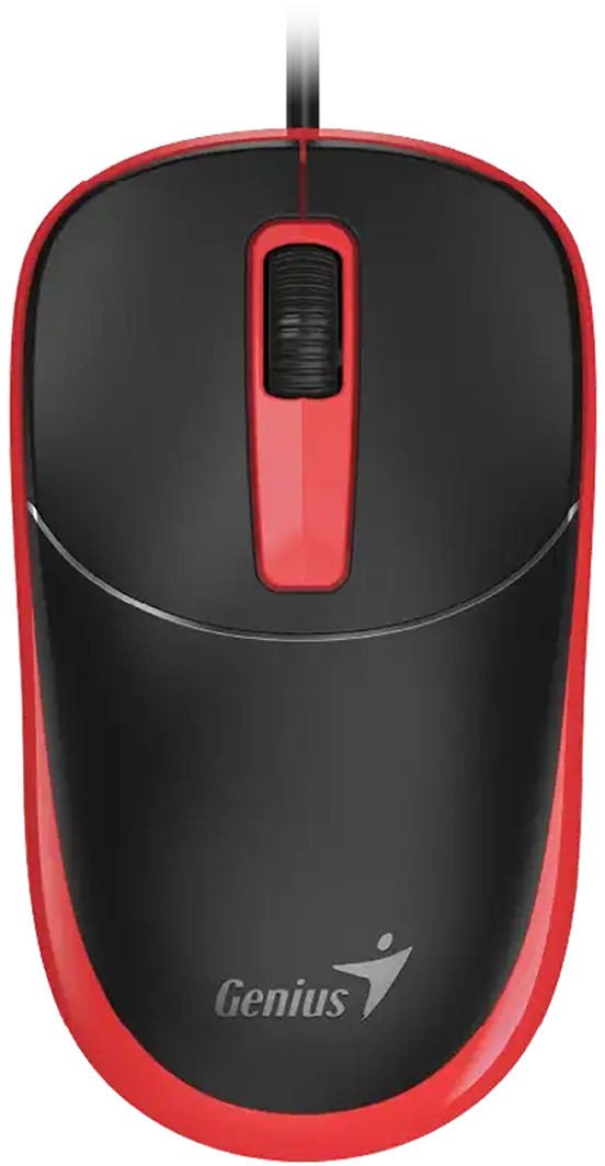 Mouse me kabllo Genius DX-123, 1200 DPI, 3 taste, i zi e kuq