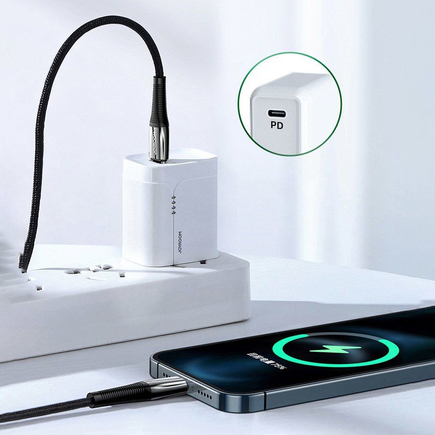 Кабел полнач Joyroom USB C во Lightning, 1.2 m, 20W, црвен