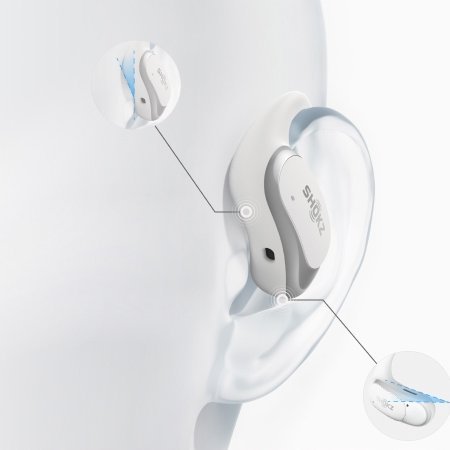 Kufje wireless SHOKZ OpenFit Air, Bluetooth, ear hook, të bardha