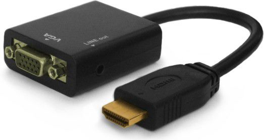 Përshtatës AV Savio HDMI - D-Sub (VGA), i zi