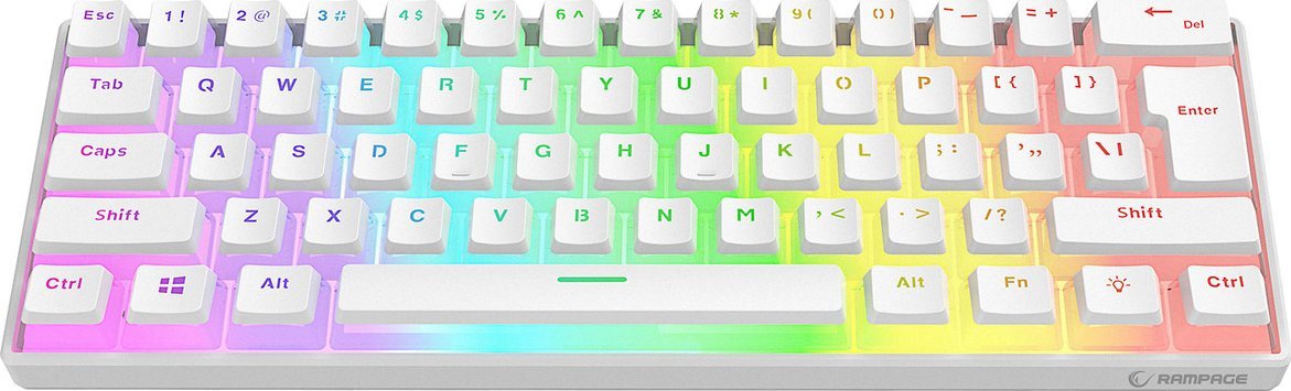 Tastierë mekanike Rampage Radiant K11, Outemu Red, RGB, e bardhë