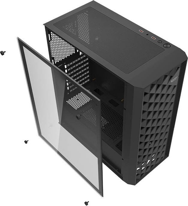 Kasë Darkflash DK351, e zezë, Midi Tower