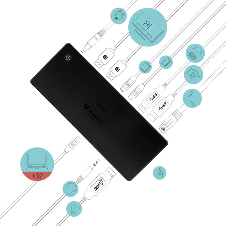 Docking Station i-tec Thunderbolt3 / USB-C Dual DisplayPort 4K, Power Delivery 85W