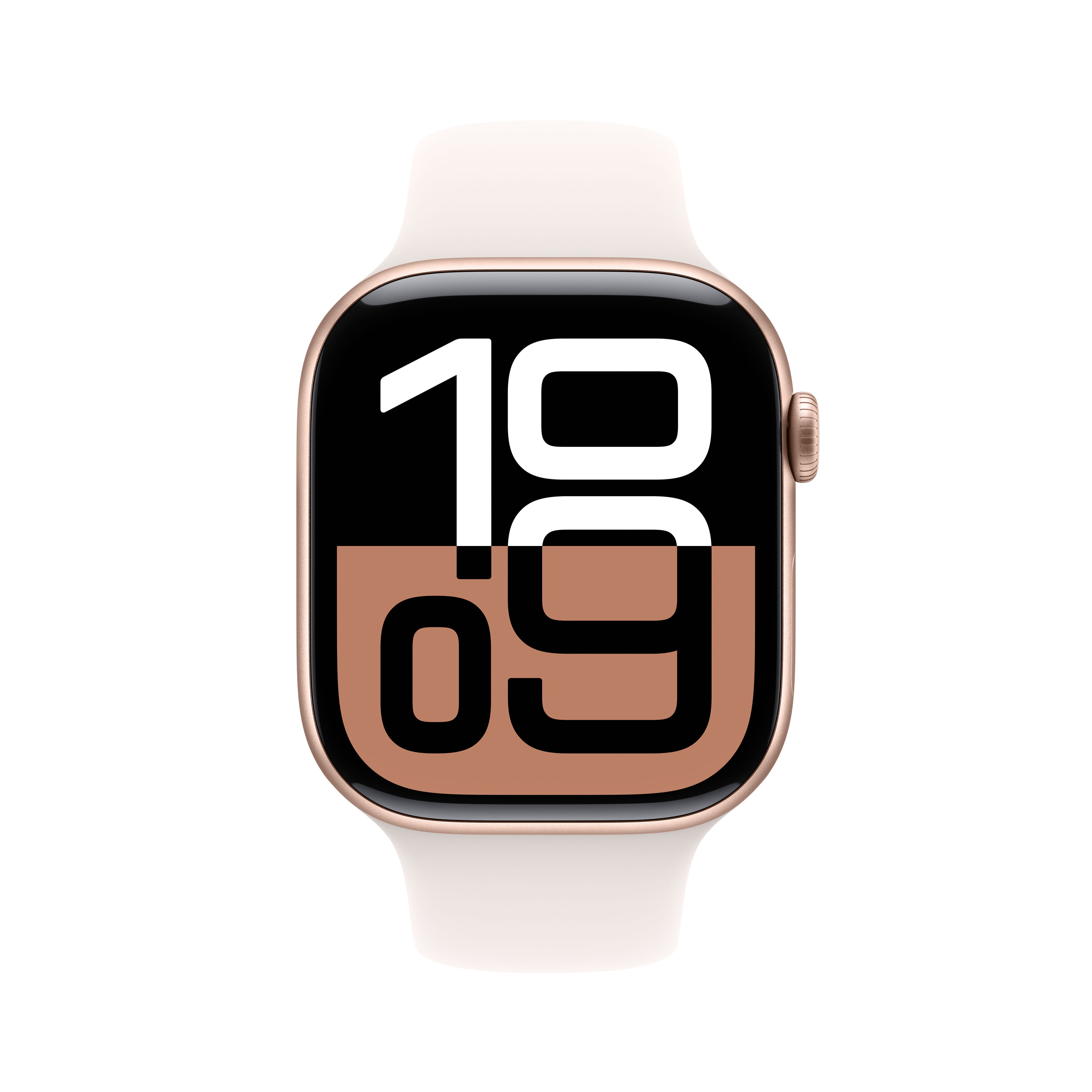 Apple Watch Series 10 GPS, 46mm, Rose Gold Aluminum Case with Light Blush Sport Band, S/M