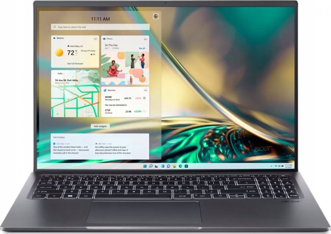 Laptop Acer SFX16-52G-73U61, 16", Intel Core i7-1260P, 16GB RAM, 1TB SSD, Arc A370M 4GB