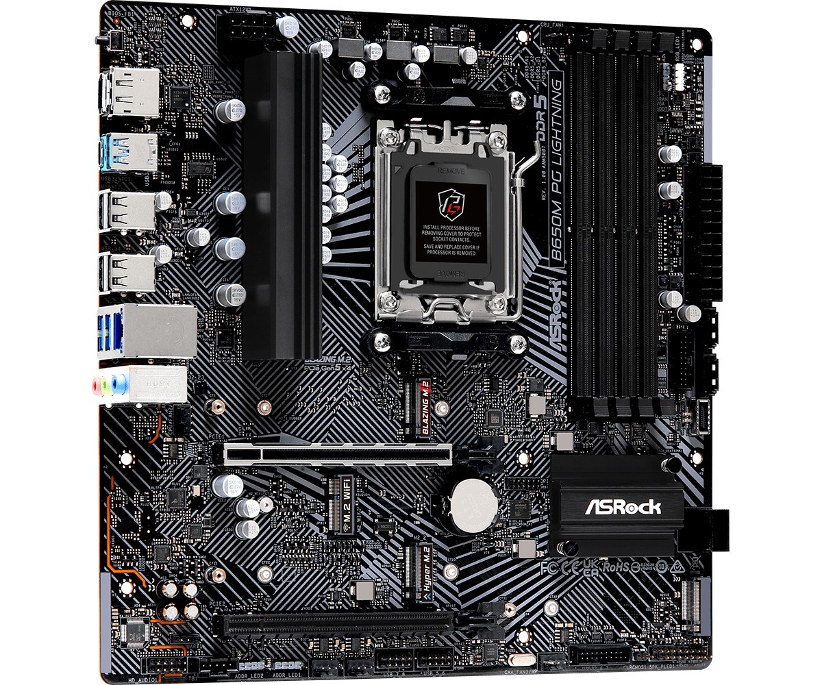 Pllakë amë Asrock B650M PG Lightning AMD B650 Socket AM5 micro ATX
