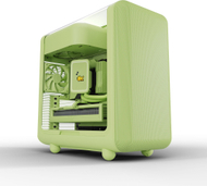 Kase kompjuteri HYTE X50 Mid Tower ATX, xham i temperuar, ftohje me rrjetë, jeshile Matcha Milk