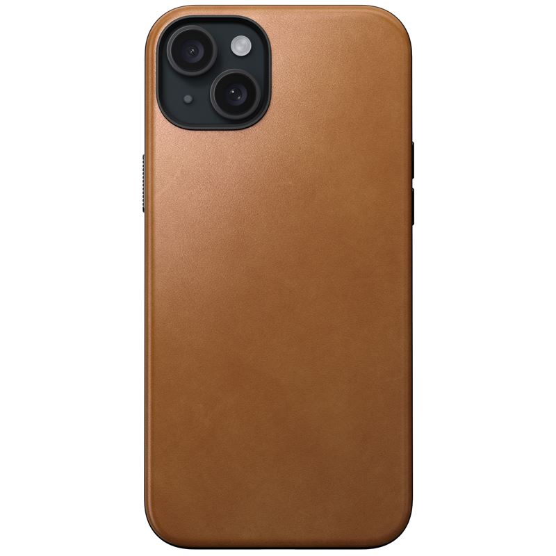 Куќиште за телефон Nomad Modern Leather, за iPhone 15 Plus, кожа, кафеава