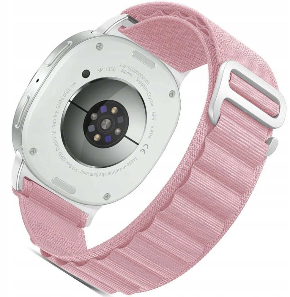 Rrip ore Tech-Protect Nylon Stripe për Samsung Galaxy Watch 8 8 Classic, najlon, rozë