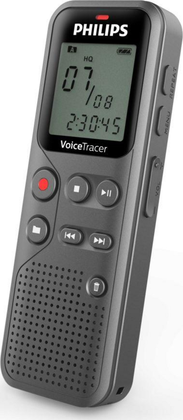 Regjistrues zëri Philips DVT1120, USB 2.0, dixhital, i argjendtë
