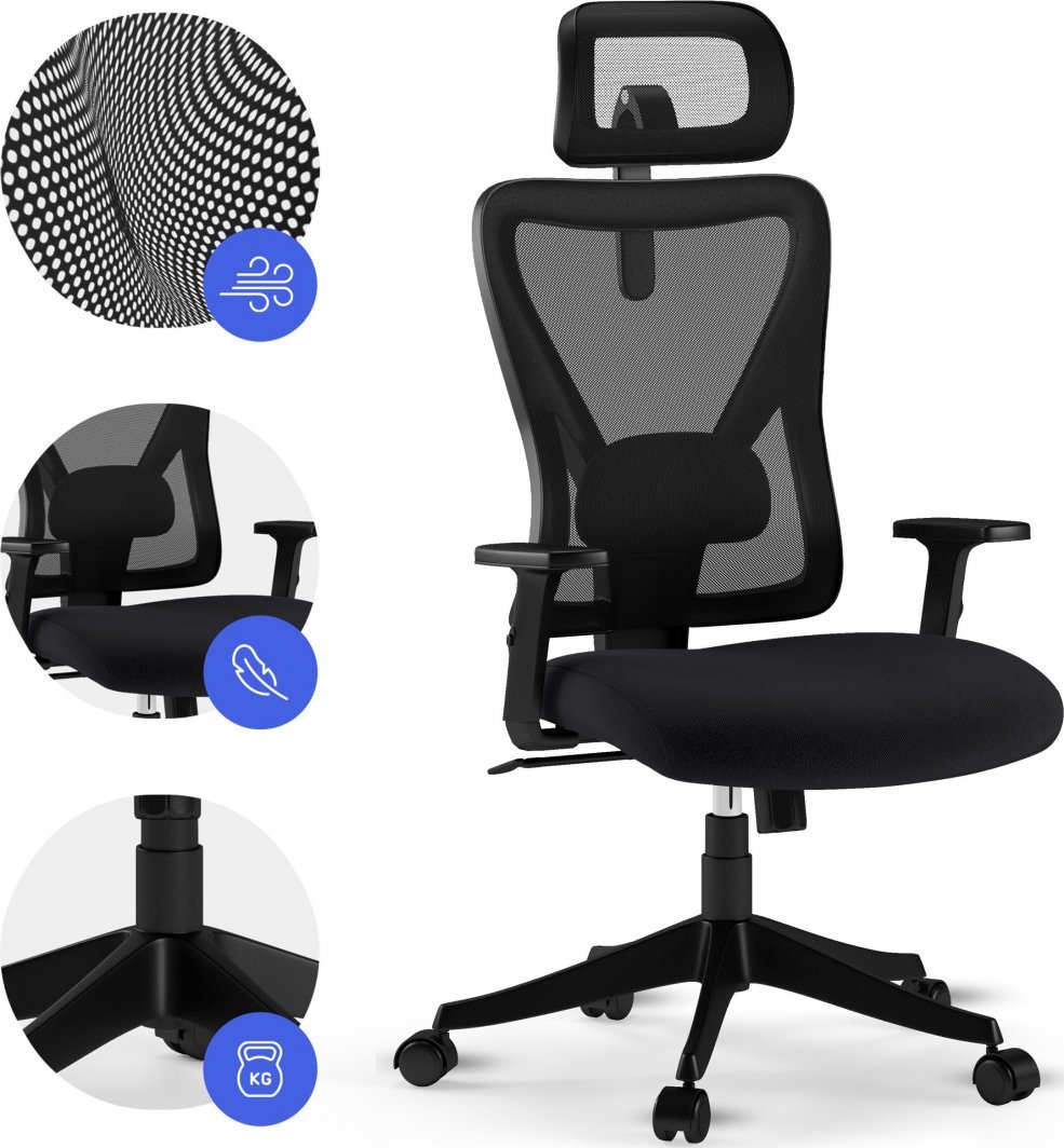[OUTLET] Karrige për zyrë SENSE7 Tone, e zezë