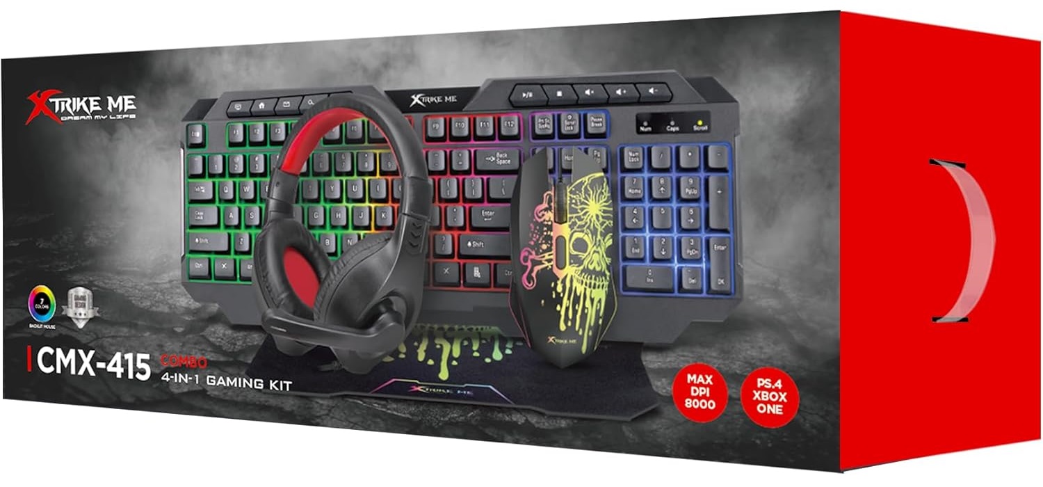 XTRIKE ME CMX-415 EN Gaming Wired Combo 4in1