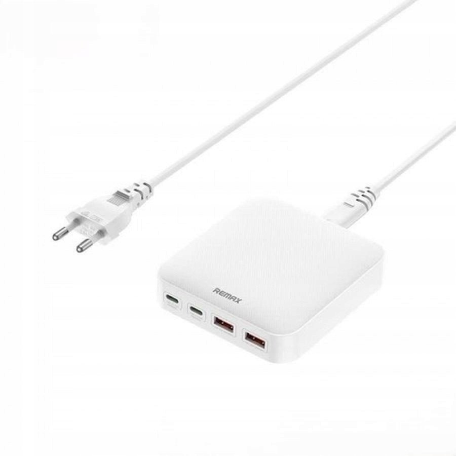 Karikues udhëtimi Remax DONGFENG RP-U183, 65W GaN PD QC, 2xUSB-C 2xUSB, i bardhë