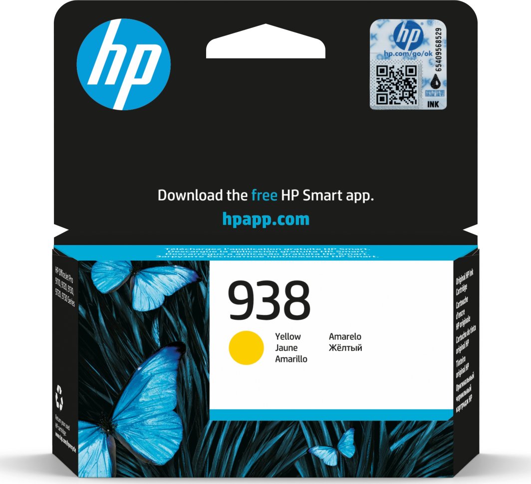 Ngjyrë printeri HP 938, e verdhë