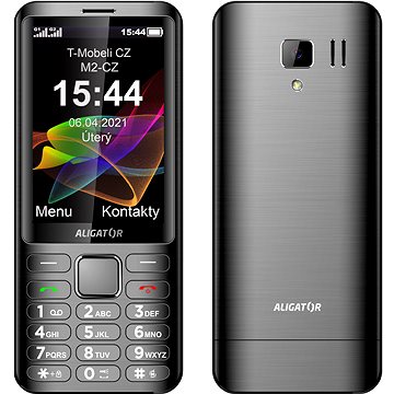 Telefoni Aligator D950, ekran i madh, butona të mëdhenj, i zi