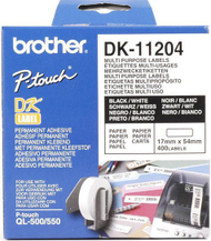 Etiketa Brother DK-11204, 17mm, të bardha