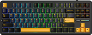 Tastierë mekanike Aula F87, TKL, RGB, wireless, GrayWood V3, portokalli