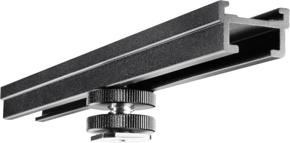 Shinë zgjatuese Walimex Flash Rail 15cm, mbajtëse flash në të dy anët, fije 1/4"