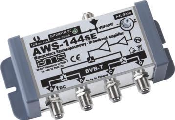 Amplifikator antene AMS AWS-144M, 1 hyrje 4 dalje, 87–694 MHz, gri